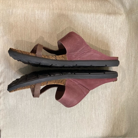 MERRELL Sz 9 Around Town Thong Slip On Neutral Colour Block Sandals - Picture 10 of 14